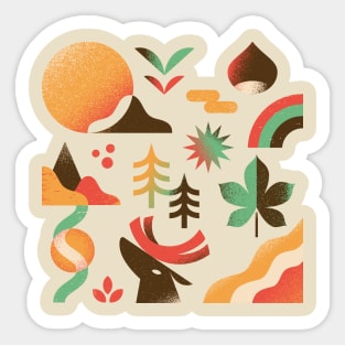 Autumn mountain landscape Sticker